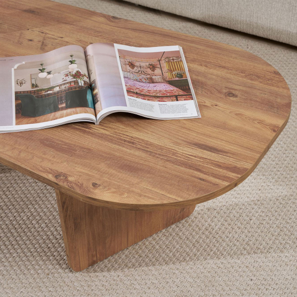 Τραπέζι Σαλονιού (130x40x65) A-G Ovalis 838NRD1109 Atlantic Pine