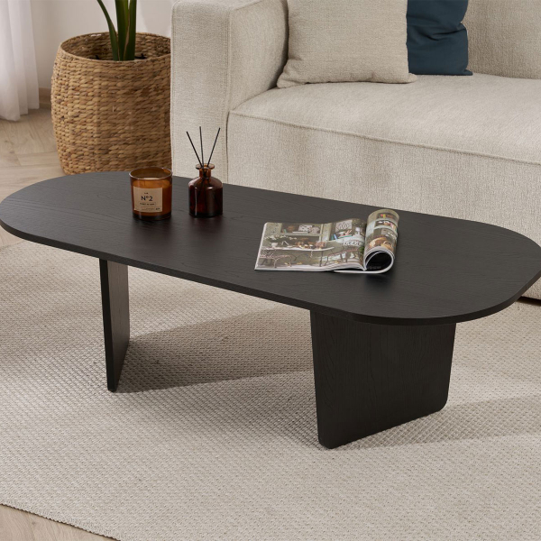 Τραπέζι Σαλονιού (130x40x65) A-G Ovalis 838NRD1110 Wood Black