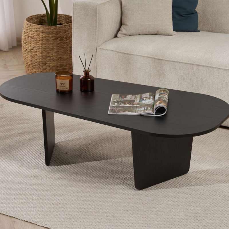 Τραπέζι Σαλονιού (130x40x65) A-G Ovalis 838NRD1110 Wood Black