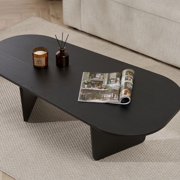 Τραπέζι Σαλονιού (130x40x65) A-G Ovalis 838NRD1110 Wood Black