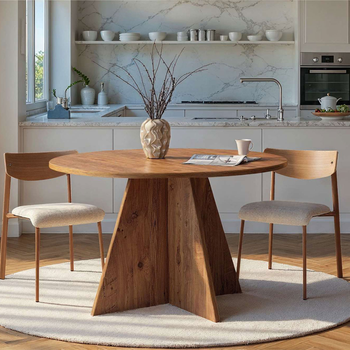 Τραπέζι Τραπεζαρίας (Φ120x75) A-G Virella 746NRD1106 Atlantic Pine φωτογραφία