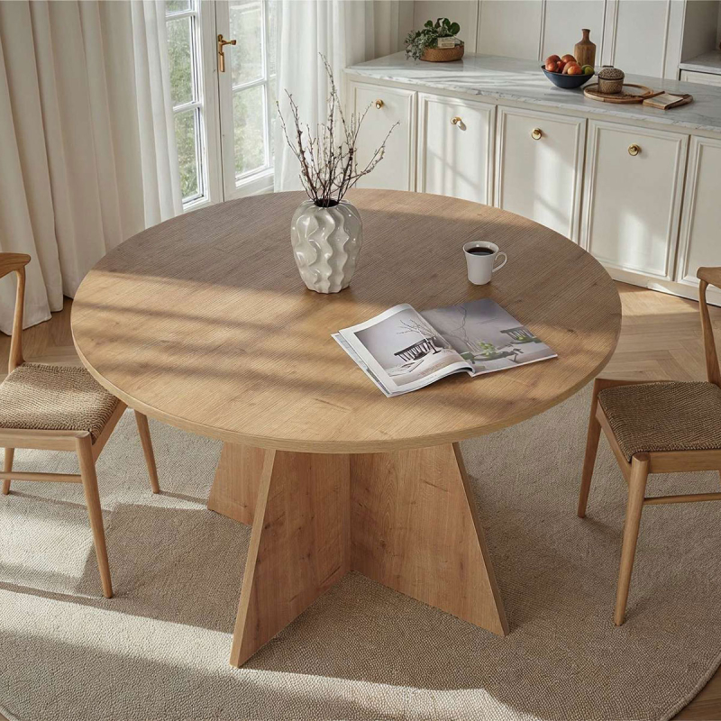 Τραπέζι Τραπεζαρίας (Φ120x75) A-G Virella 746NRD1107 Sapphire Oak