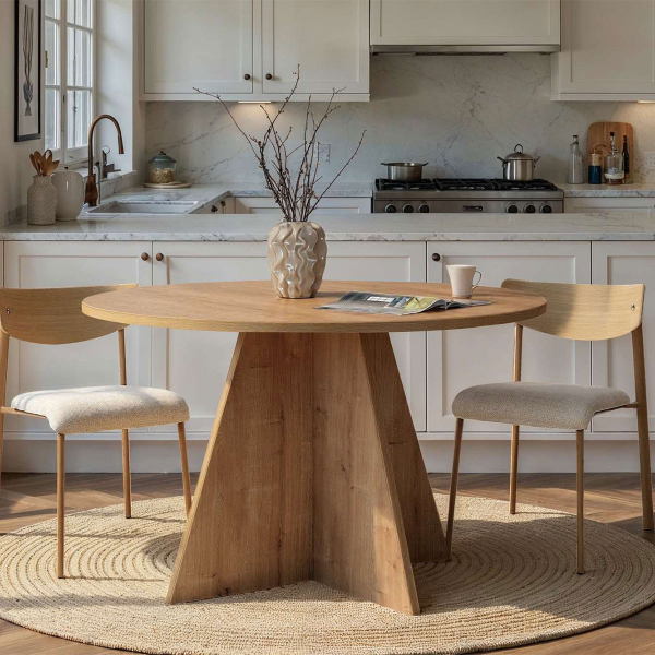 Τραπέζι Τραπεζαρίας (Φ120x75) A-G Virella 746NRD1107 Sapphire Oak