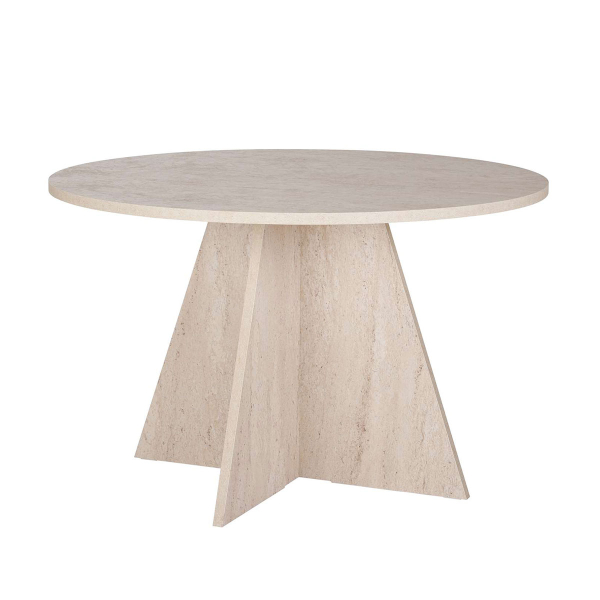 Τραπέζι Τραπεζαρίας (Φ120x75) A-G Virella 746NRD1108 Travertine