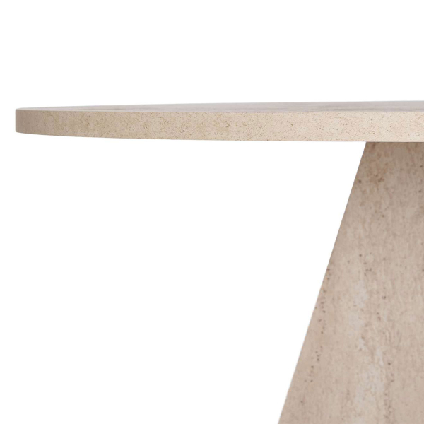 Τραπέζι Τραπεζαρίας (Φ120x75) A-G Virella 746NRD1108 Travertine