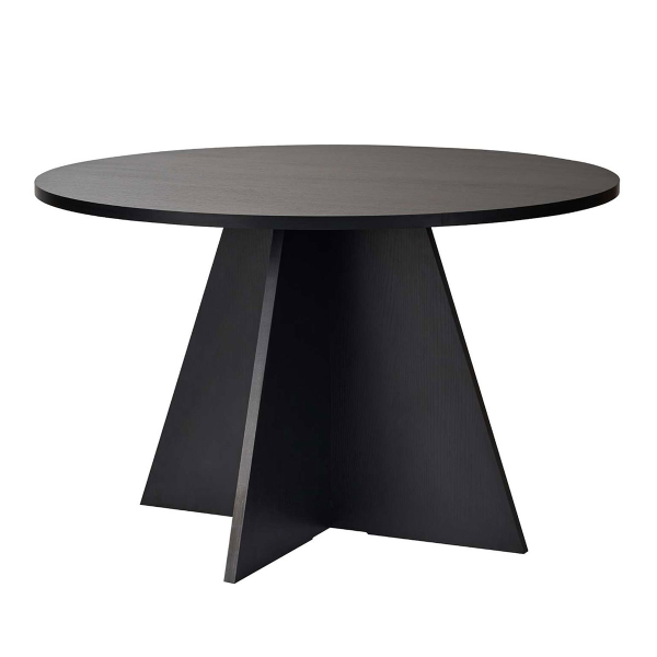 Τραπέζι Τραπεζαρίας (Φ120x75) A-G Virella 746NRD1112 Wood Black