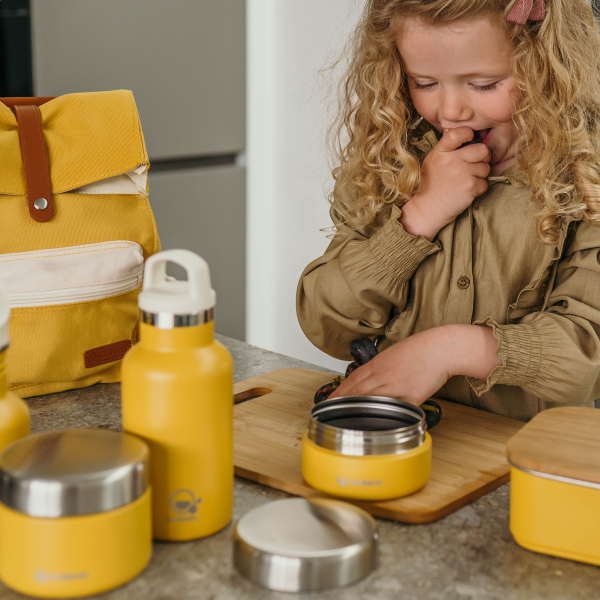 Βρεφικό Θερμός Φαγητού 420ml (Φ7.5x9.5) Smikkels Κίτρινο 63-10026