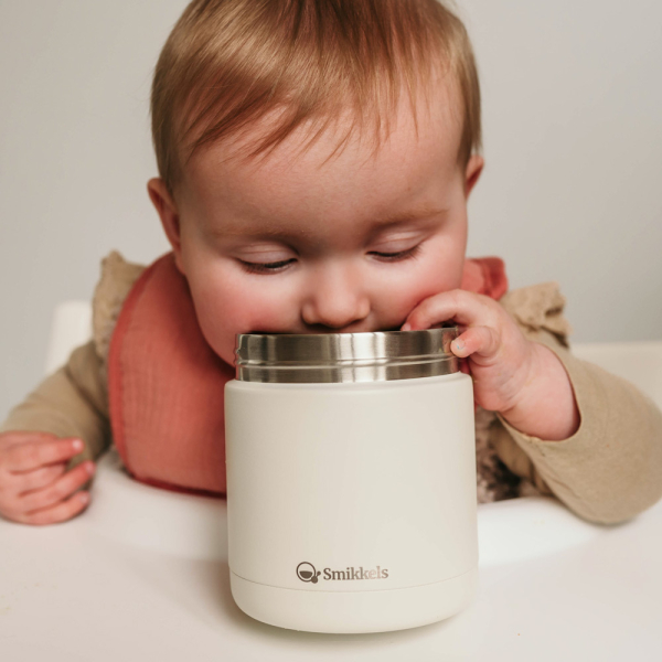 Βρεφικό Θερμός Φαγητού 350ml (Φ11x9.5) Smikkels Λευκό 63-10044