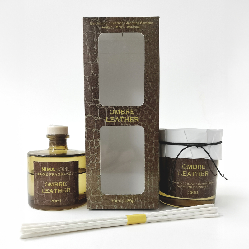 Σετ Αρωματικών Χώρου 2τμχ Nima Aroma Ombre Leather