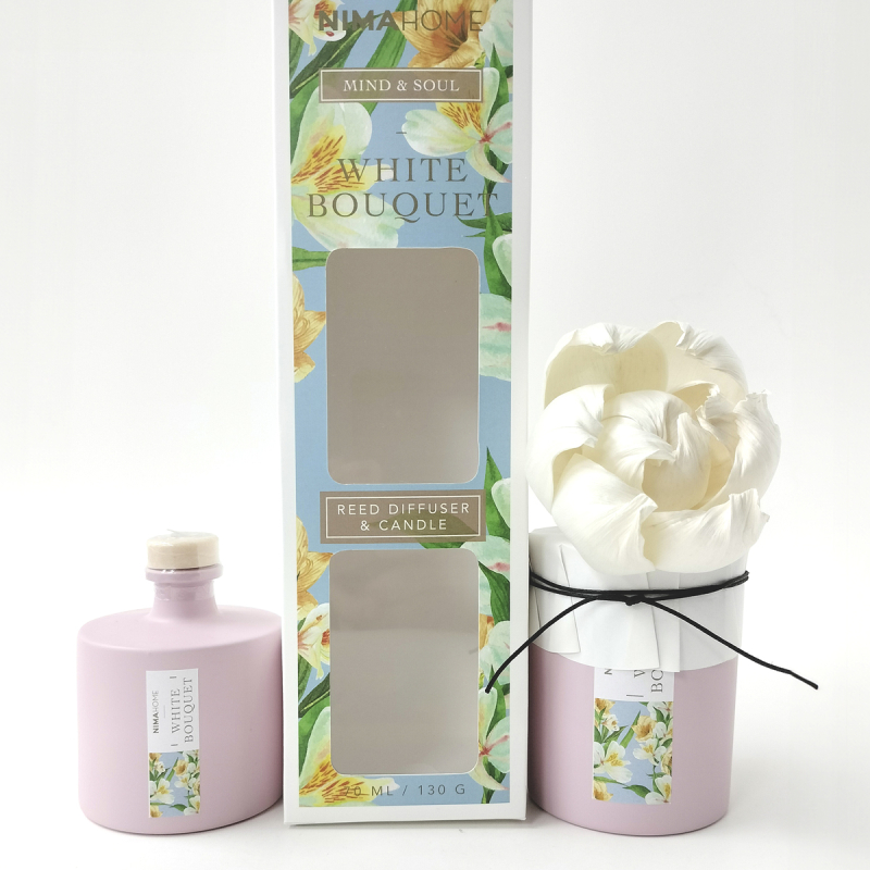 Σετ Αρωματικών Χώρου 2τμχ Nima Aroma White Bouquet