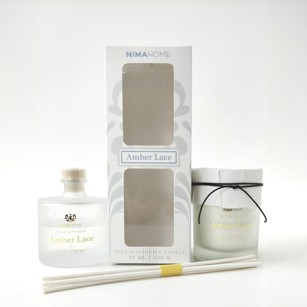 Σετ Αρωματικών Χώρου 2τμχ Nima Aroma Amber Lace