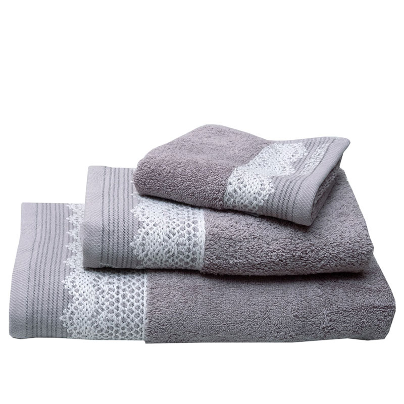 Πετσέτες Χεριών (Σετ 3τμχ) Anna Riska Karla Grey 600gsm