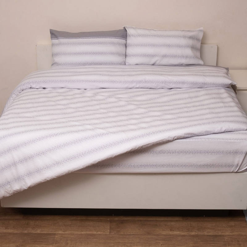 Παπλωματοθήκη Υπέρδιπλη (Σετ 220x240) 2 Όψεων Anna Riska Premium 5011 Grey