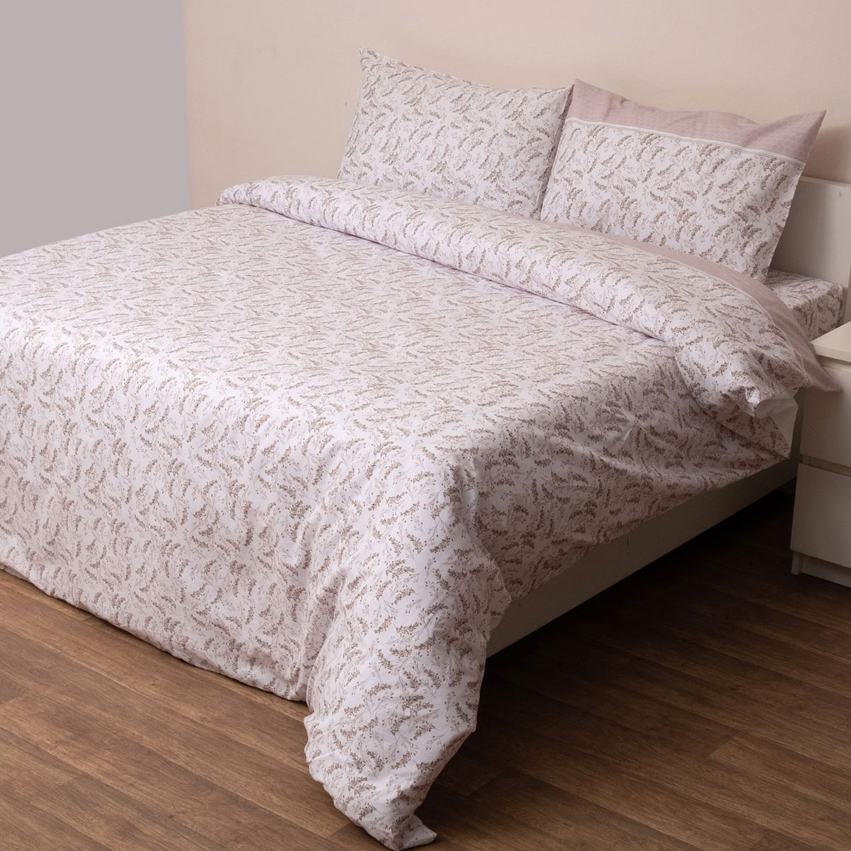 Πάπλωμα Ημίδιπλο (Σετ 180x240) 2 Όψεων Anna Riska Premium 5012 Beige φωτογραφία