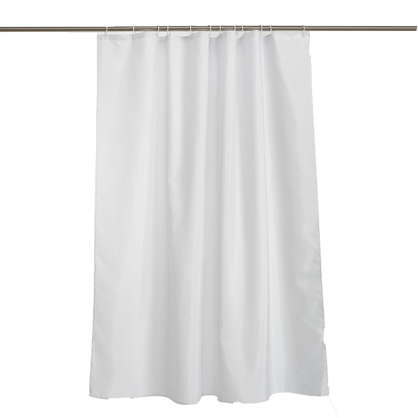 Κουρτίνα Μπάνιου (180x200) Με Κρίκους Whitegg KM3/8 White