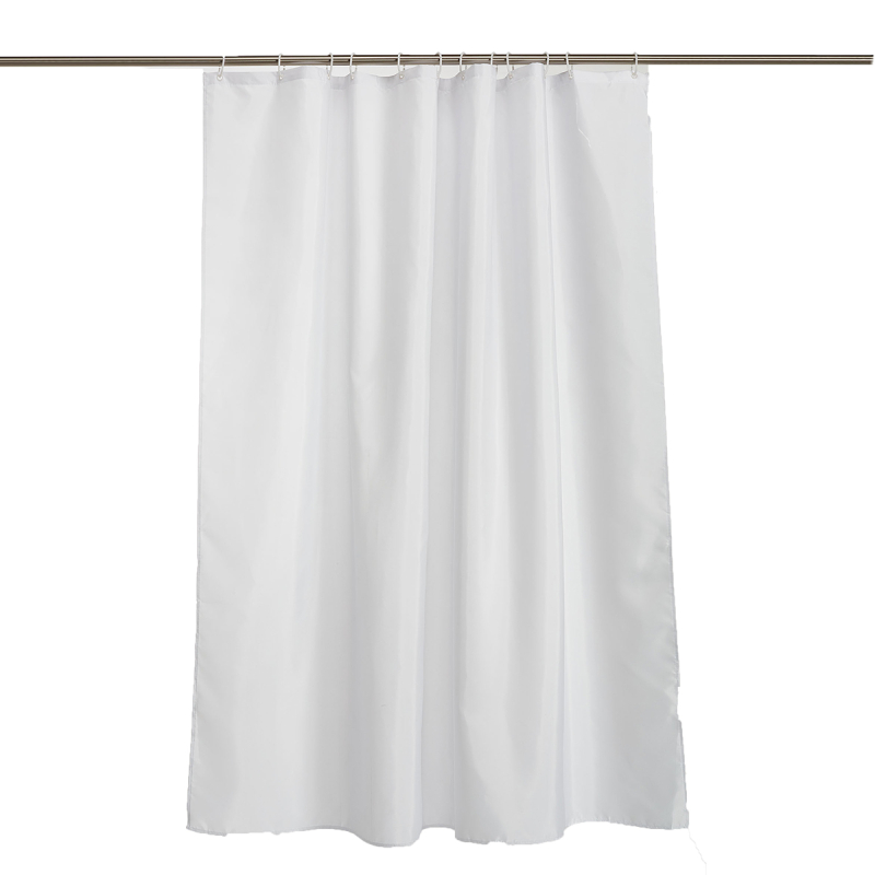 Κουρτίνα Μπάνιου (180x200) Με Κρίκους Whitegg KM3/8 White