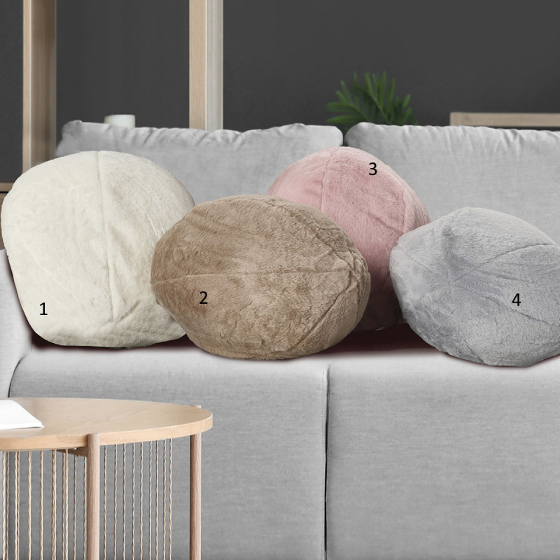 Διακοσμητικό Μαξιλάρι Γούνινο (Φ40) Whitegg D0361