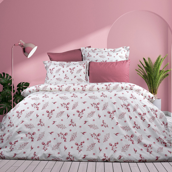 Φανελένια Παπλωματοθήκη Υπέρδιπλη (160x240) Dimcol Μυρτώ 353 Rotten Apple