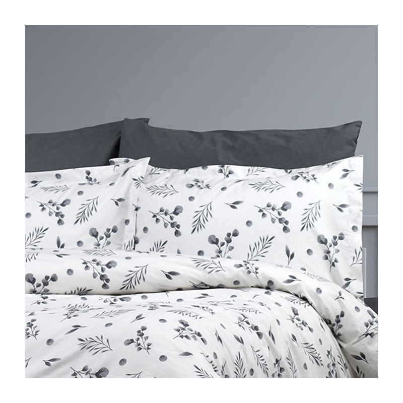 Φανελένια Μαξιλαροθήκη (50x70) Dimcol Μυρτώ 350 Grey