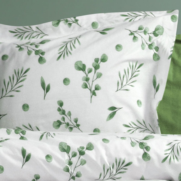 Φανελένια Μαξιλαροθήκη (50x70) Dimcol Μυρτώ 351 Green