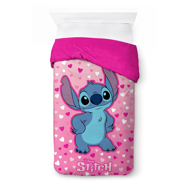 Κουβερτοπάπλωμα Μονό (160x250) Dimcol Lilo & Stitch Pink