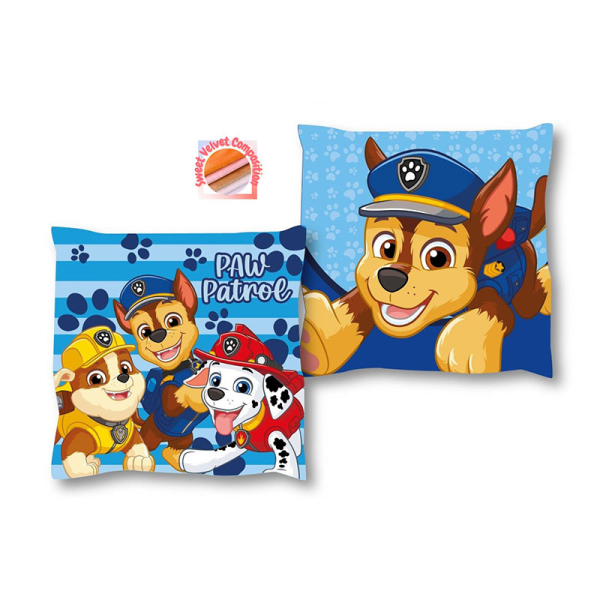 Διακοσμητικό Μαξιλάρι Βελουτέ 2 Όψεων (38x38) Dimcol Paw Patrol 46