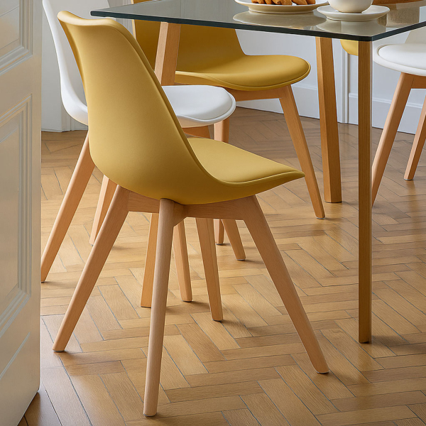 Καρέκλα Τραπεζαρίας (48x52.5x82) A-S Baya Ochre 157166K