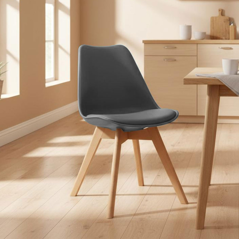 Καρέκλα Τραπεζαρίας (48x52.5x82) A-S Baya Grey 157166G