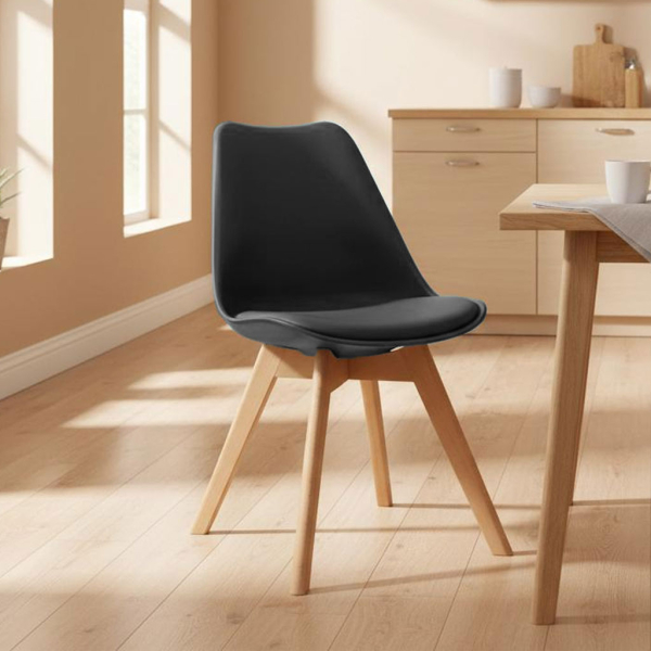 Καρέκλα Τραπεζαρίας (48x55x81) A-S Baya Black 157166A