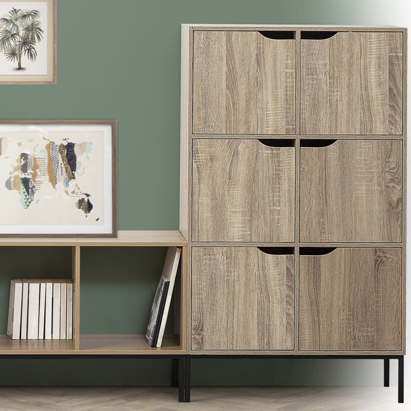 Ντουλάπι Δαπέδου 6 Θέσεων (67.5x32x100.5) F-V Door Nat 181273