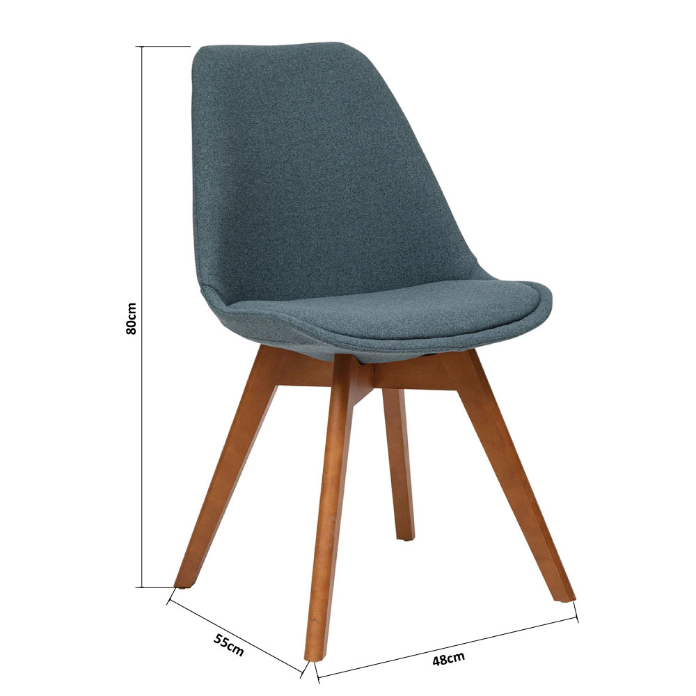 Καρέκλα Τραπεζαρίας (48X55X80) A-S Baya Blue 197307B Home Έπιπλα Κουζίνας & Καρέκλες Spitishop