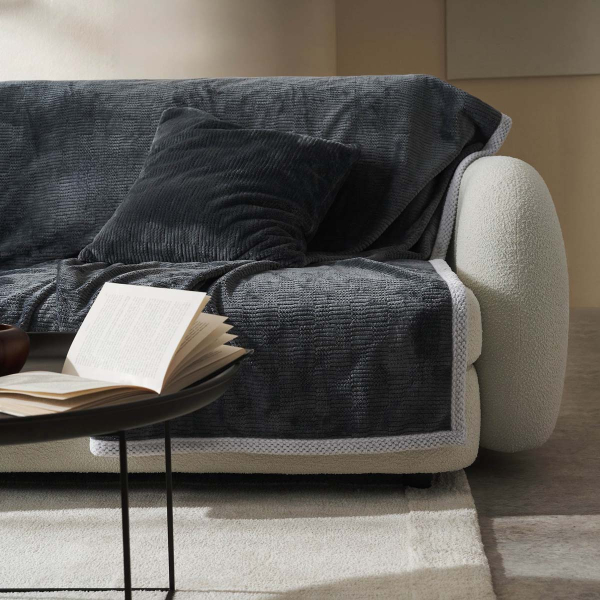 Ριχτάρι Καναπέ Τριθέσιου (180x300) Gofis Home Polar Pearl Grey 109/15