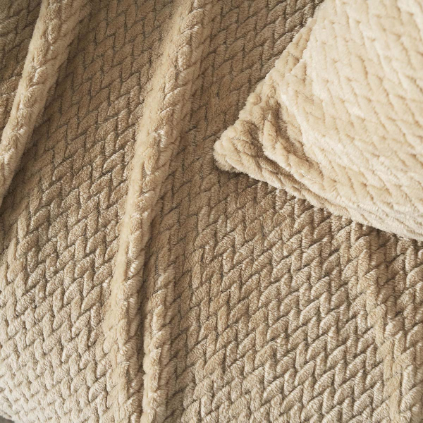 Ριχτάρι Καναπέ Τριθέσιου Fleece (180x300) Gofis Home Cinnabar Sesame Beige 115/06