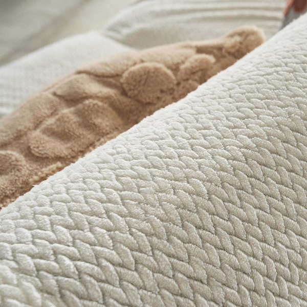 Ριχτάρι Καναπέ Τριθέσιου Fleece (180x300) Gofis Home Cinnabar Ecru 115/05