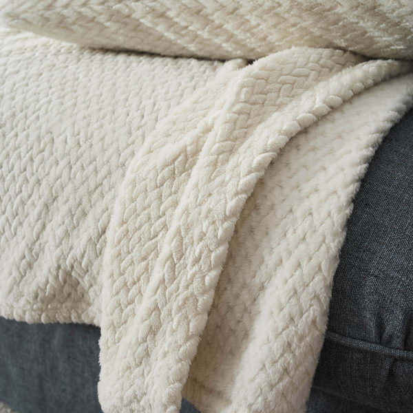 Ριχτάρι Πολυθρόνας Fleece (180x180) Gofis Home Cinnabar Ecru 115/05