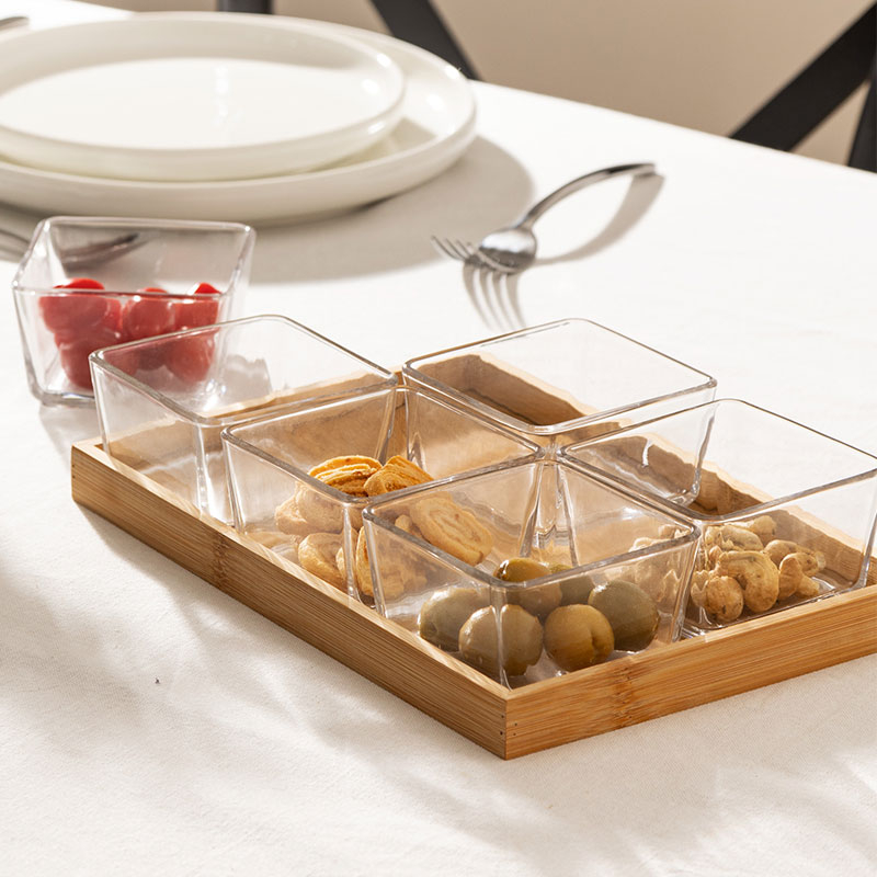 Ορντεβιέρα Σερβιρίσματος 6 Θέσεων (28.5x5.5x19.5) S-D Bamboo Glass 194195