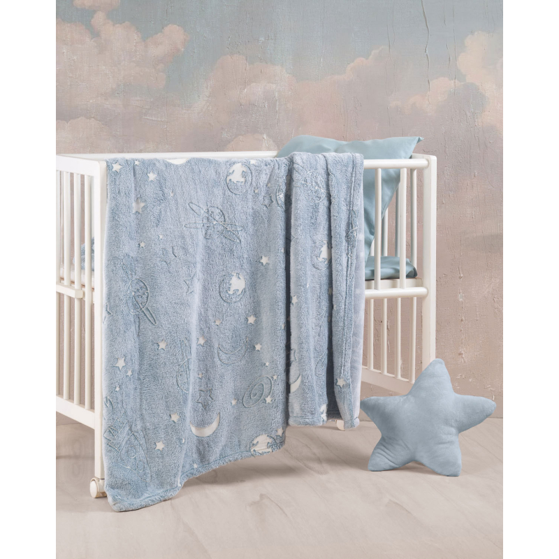 Φωσφοριζέ Κουβέρτα Fleece Κούνιας (110x140) Rythmos Oddity