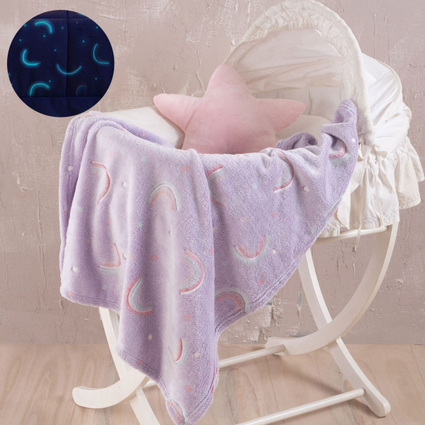 Φωσφοριζέ Κουβέρτα Fleece Αγκαλιάς (80x110) Rythmos Nelie