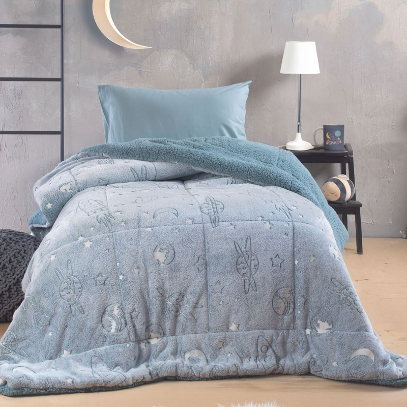 Φωσφοριζέ Κουβερτοπάπλωμα Μονό (160x220) Rythmos Oddity