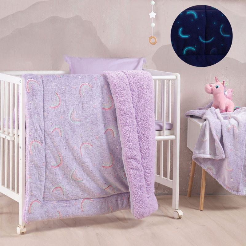 Φωσφοριζέ Κουβερτοπάπλωμα Κούνιας (110x140) Rythmos Nelie