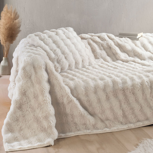 Ριχτάρι Πολυθρόνας Γούνινο (160x180) Rythmos Rabbit Beige