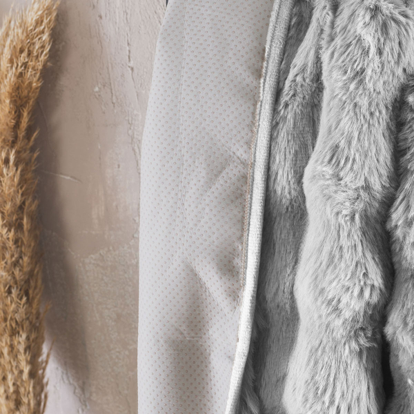 Ριχτάρι Καναπέ Τριθέσιου Γούνινο (180x280) Rythmos Rabbit Grey