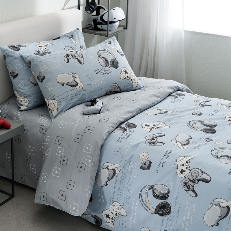 Παπλωματοθήκη Μονή (Σετ 170x240) 2 Όψεων Vesta Kids Game