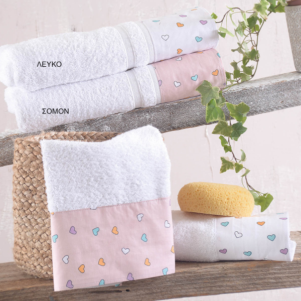 Παιδικές Πετσέτες (Σετ 3τμχ) Rythmos Tiny Heart 500gsm