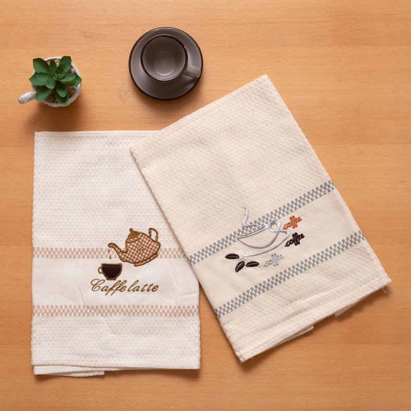 Ποτηρόπανα Πικέ (Σετ 2τμχ) Viopros Σχ 504