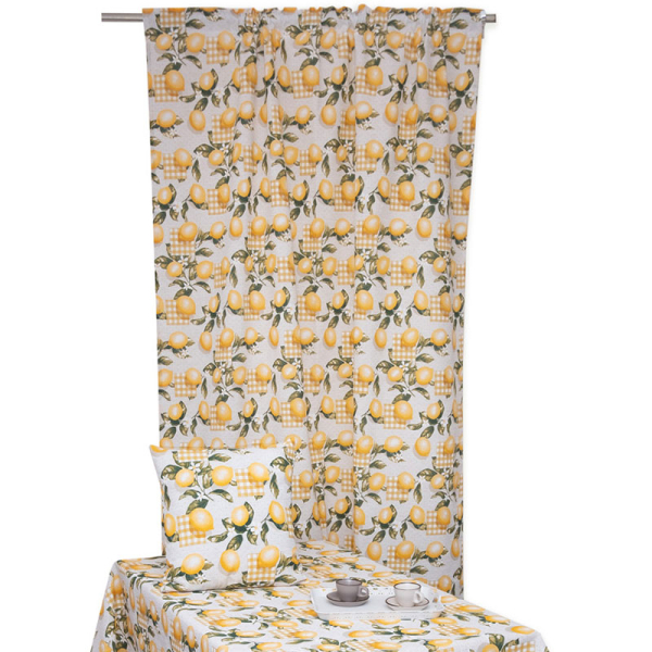 Κουρτίνα (280x270) Με Τρέσα Viopros Λεμονιά