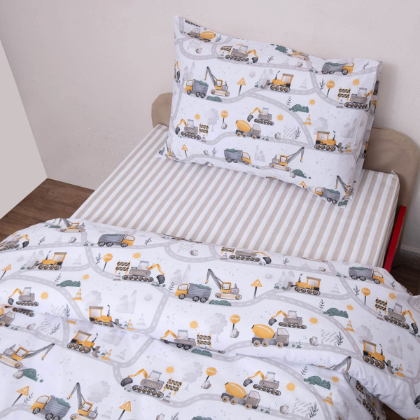 Κουβερλί Μονό (Σετ 160x240) 2 Όψεων Viopros Kids Τρακ