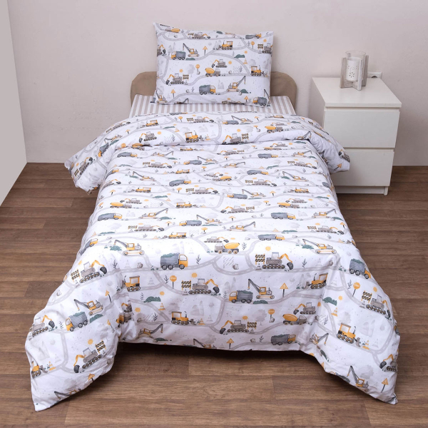 Πάπλωμα Μονό (Σετ 160x240) 2 Όψεων Viopros Kids Τρακ