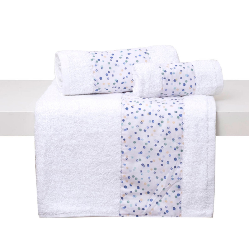 Πετσέτες Μπάνιου (Σετ 3τμχ) Viopros Νίνα Σιέλ 480gsm