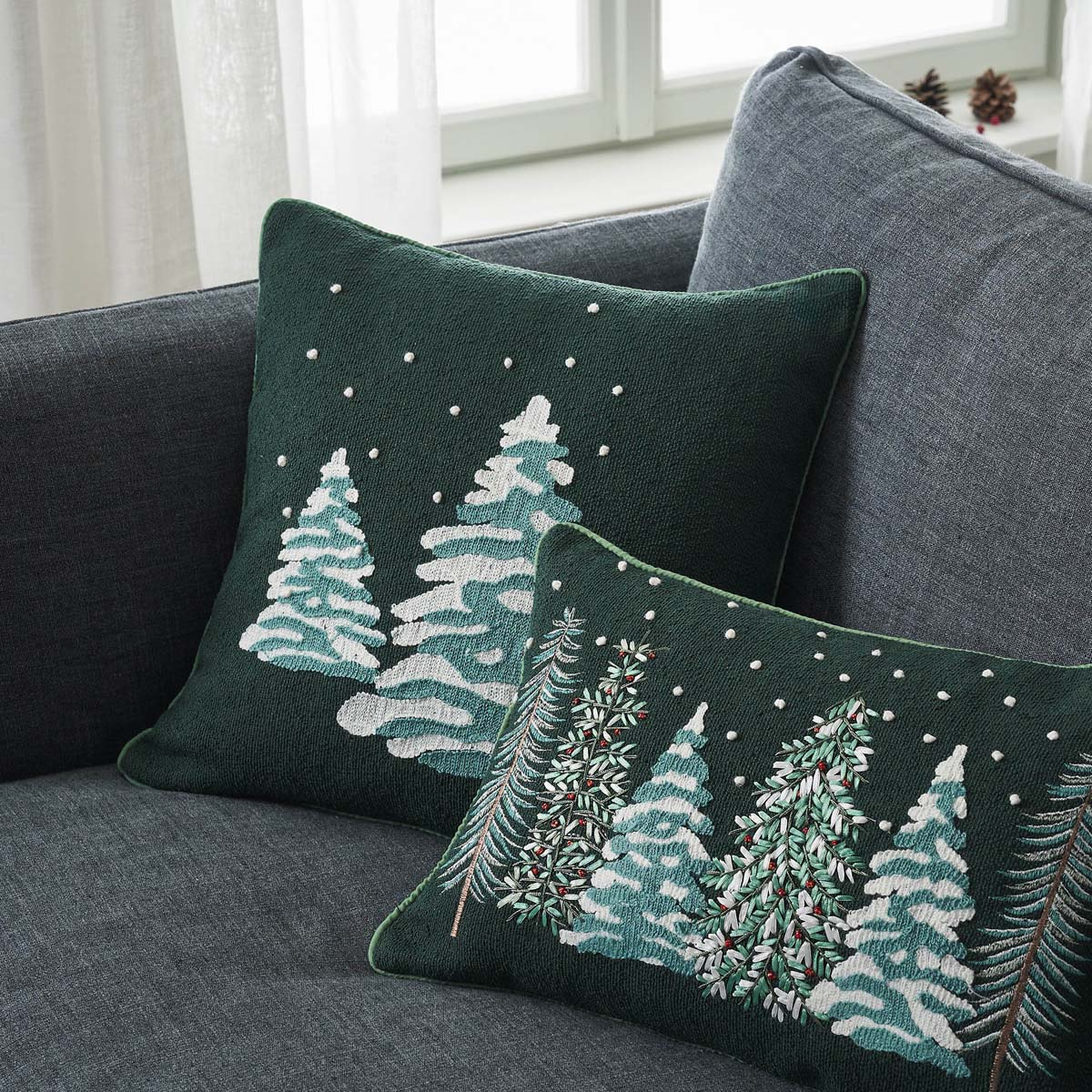 Χριστουγεννιάτικη Μαξιλαροθήκη (43X43) Gofis Home Xmas 301 Χριστουγεννιάτικα Μαξιλάρια Spitishop